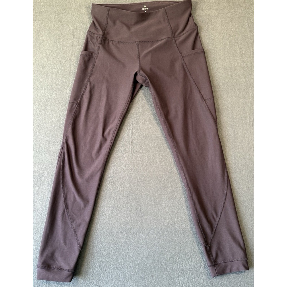 Apana Activewear Ankle Legging Women SMALL Stretch Running Purple Athletic Gym